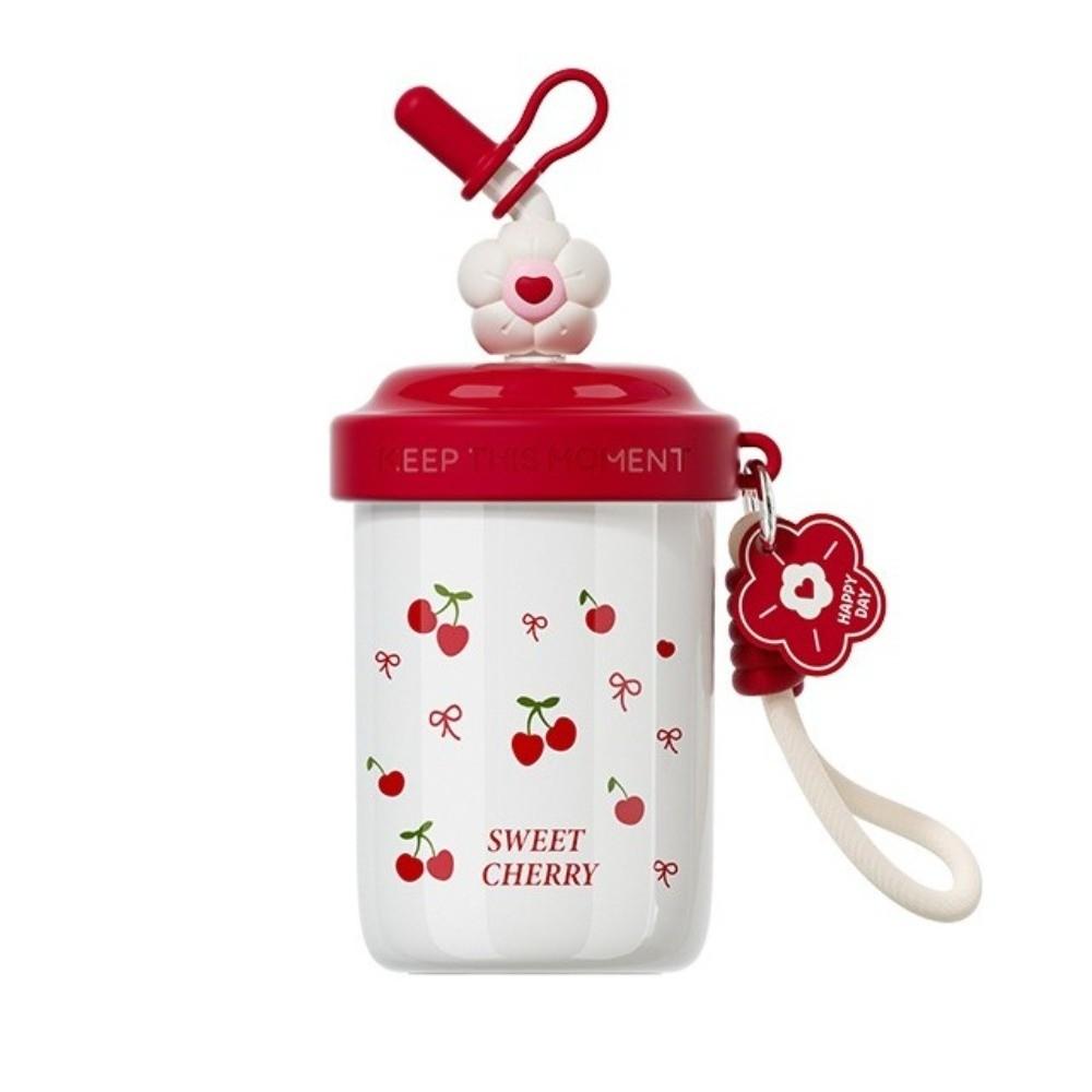 Cute Stainless Steel Straw Mixing Insulated Cup Leak Proof 520ml Vacuum Tumbler Keep Hot &Cold with Handle Milk Coffee Mug