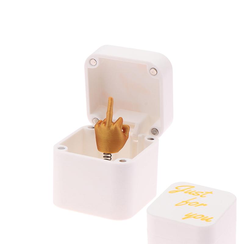 

1 шт. 3D-печать среднего пальца рождественские подарочные коробки средний палец в коробке креативные забавные декоративные поделки семейная игра подарочная игрушка синий