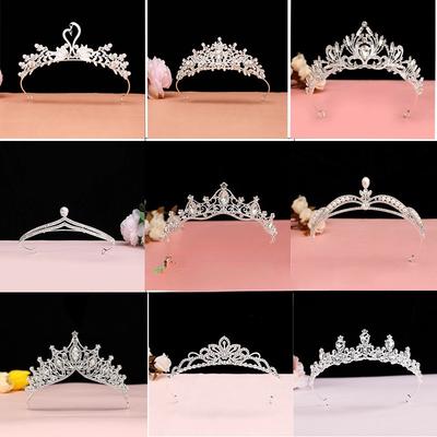 Children's Crown Hair Accessories  Cute Princesses Girls  Water Diamond King Crown Hair Bands Birthday Gifts for Girls Baby Headbands and Headwear