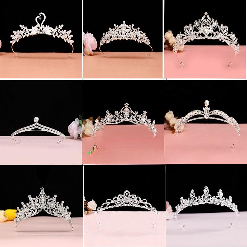 Children's Crown Hair Accessories  Cute Princesses Girls  Water Diamond King Crown Hair Bands Birthday Gifts for Girls Baby Headbands and Headwear