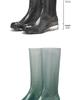 Dames Gradient Regenlaarzen, Middelhoge Schacht, Antislip, Waterdicht, Trendy Jelly Schoenen