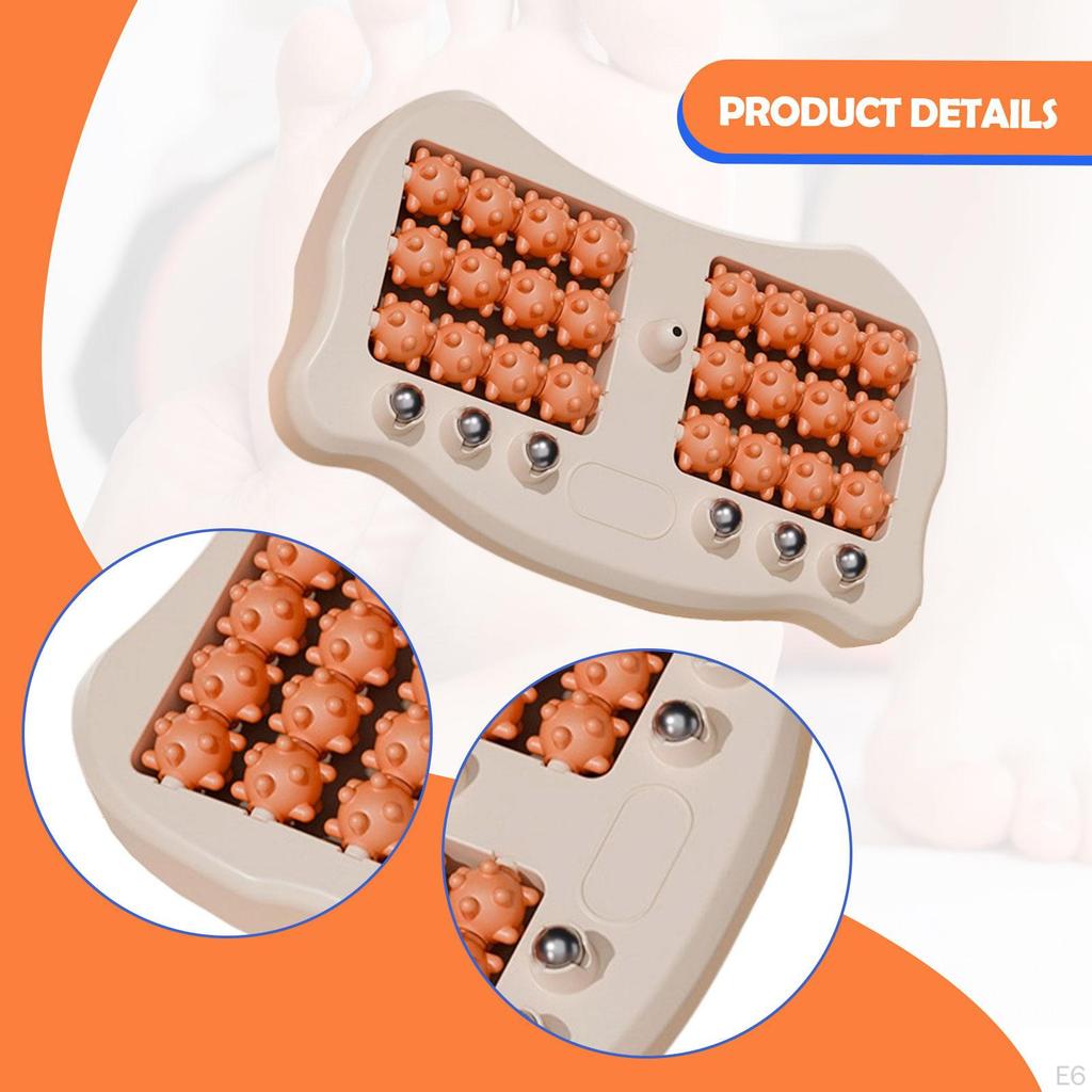 Compact Foot Massager Tool Featuring 24 Rollers, for Various Users