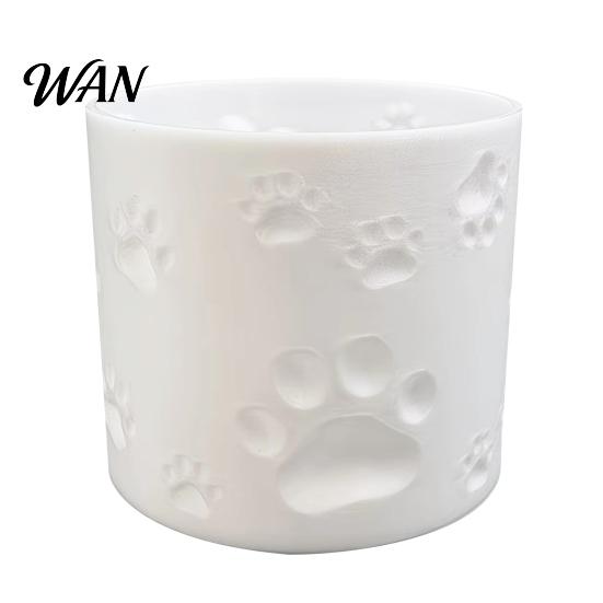 Cat Paw Print Flower Pot 3D Printed Pot, Cute Small Plant for Desk, Animal Theme Planter Home Office, Gift Lovers Thick Wall Flowerpot белый