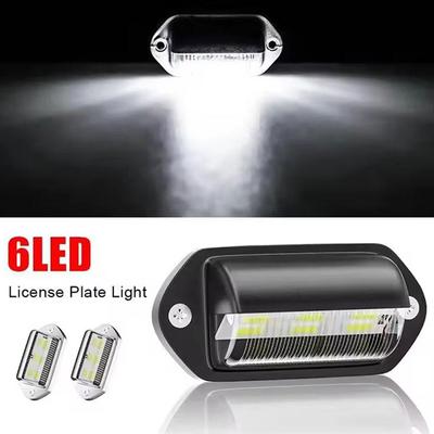 6 LED Auto Kennzeichenleuchte Helle Kennzeichenbeleuchtung für LKW SUV Wohnmobil Anhänger Van 12V Weiß Außen Kennzeichenleuchte Automobil Auto