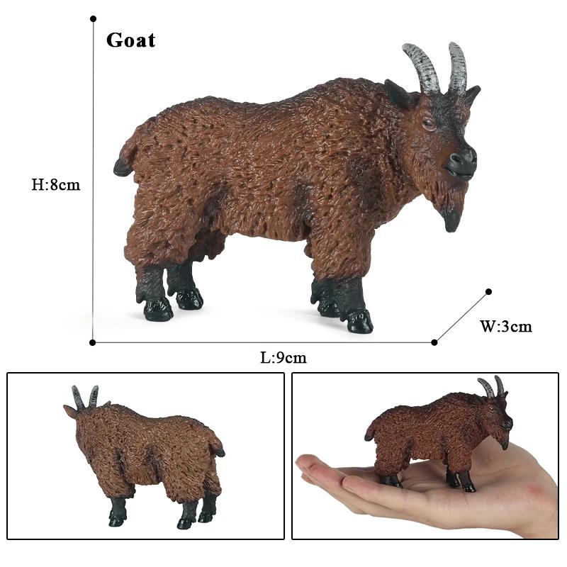 Oenux Clasic Animale de Fermă Simulare Oaie Capră Argali Antilopă Model Figurină de Acțiune Figurine Păsări de Curte Jucărie Drăguță Pentru Copil Cadou