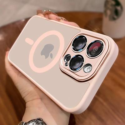 Coque de Protection mate pour iPhone, compatible modèles 15, 14, 13, 11, 12 Pro Max Plus, Magsafe