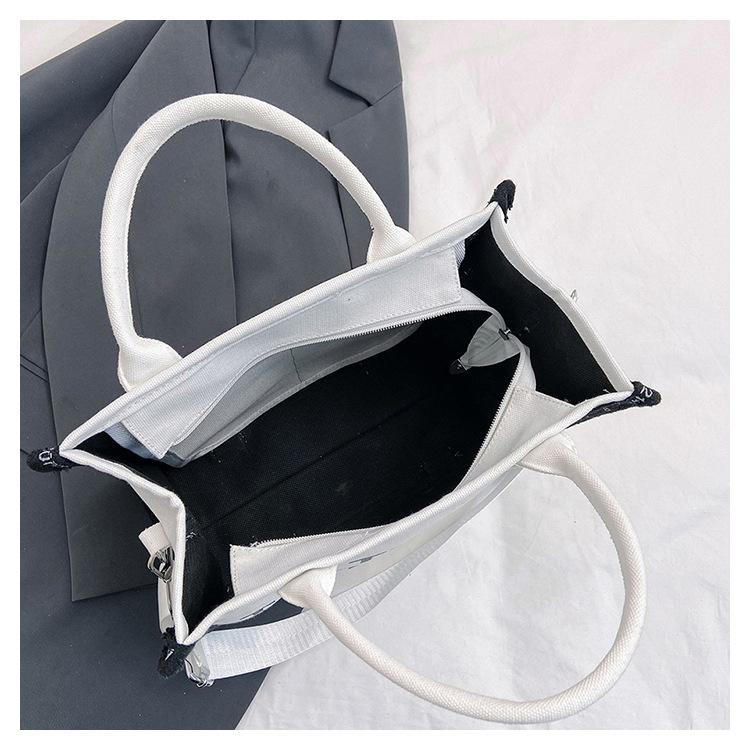 Damska torba płócienna typu tote o dużej pojemności