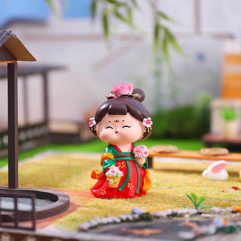 Şarap Dolabı ve Oturma Odası İçin Yaratıcı Retro Prenses Figür Dekorasyonu