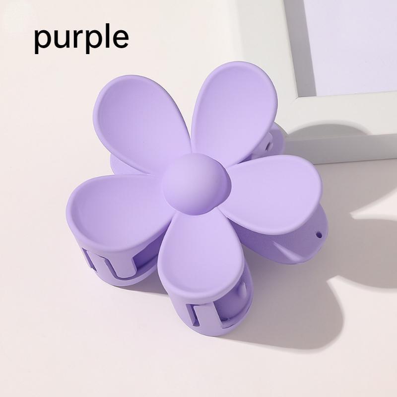 Mode Frauen Kunststoff Haar Krallen Krabben Klammern Charme Einfarbig Blume Form Dame Kleine Haar Clips Kopfschmuck Haar Zubehör
