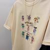 Apricot Embroidered Puppy Korean Style Women's Loose Short-Sleeve T-Shirt