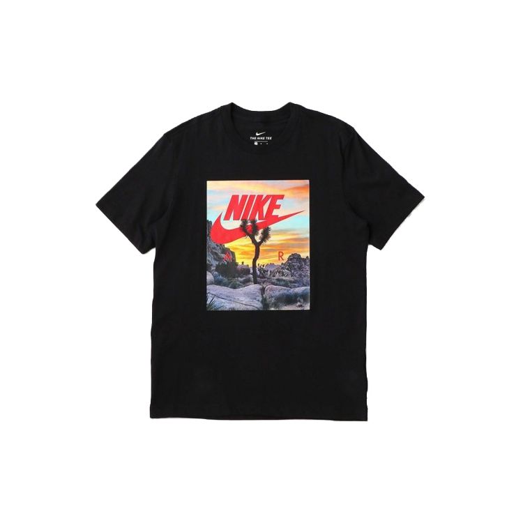 Nike Sportswear Men s Joshua Tree Sunset Graphic T-Shirt Black CT6885-010 M