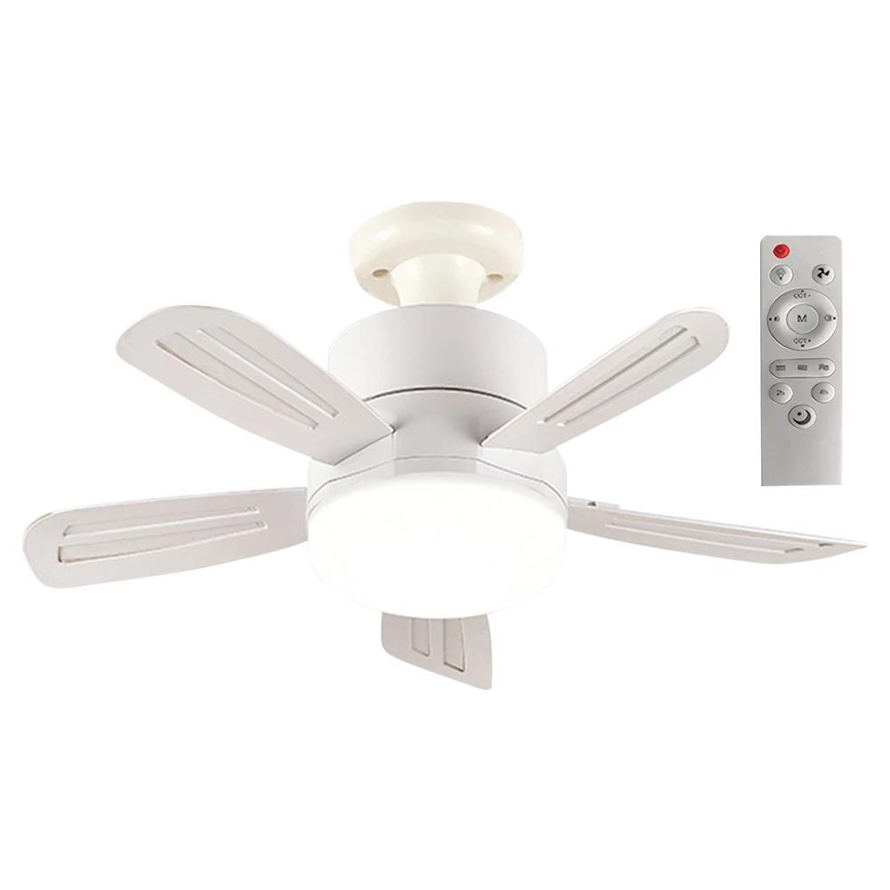 2 In 1 Hanging Fan with LED Lantern Remote Control Silent Ceiling Fan Universal Dimming Fan for Dining Room Bedroom Living Room