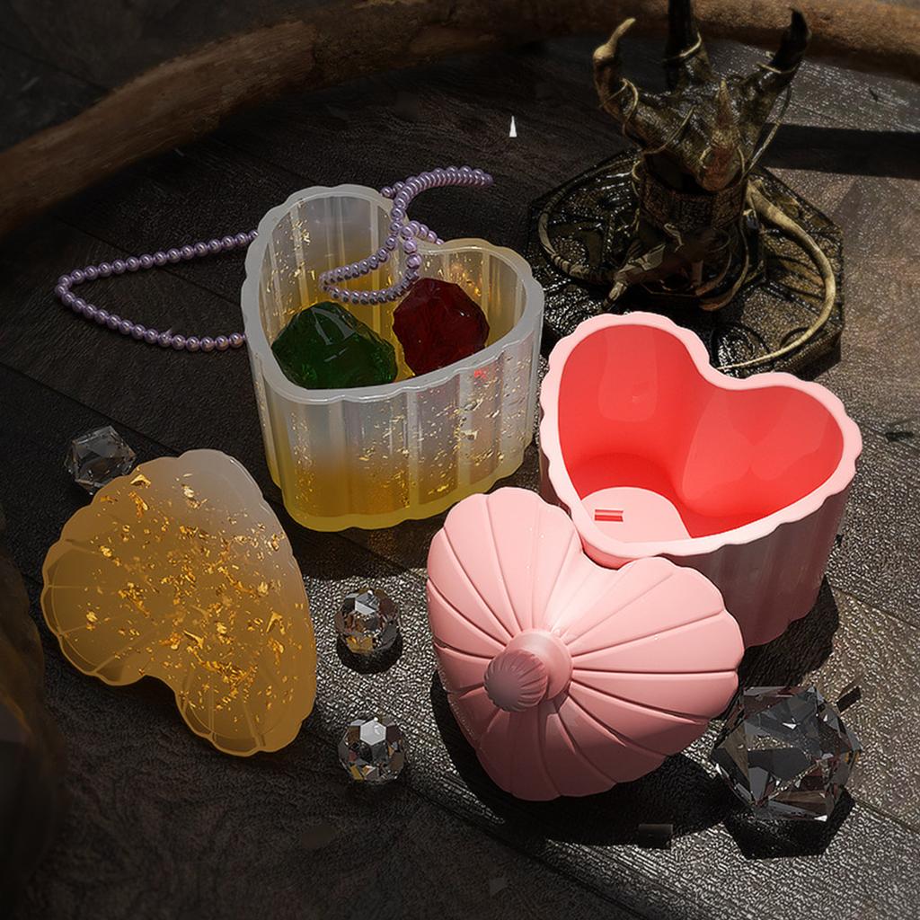 Candle Cup Jar Storage Box Container Molds Storage Box Mold Silicone Mold for DIY Epoxy Resin Trinket Holder Home Decor