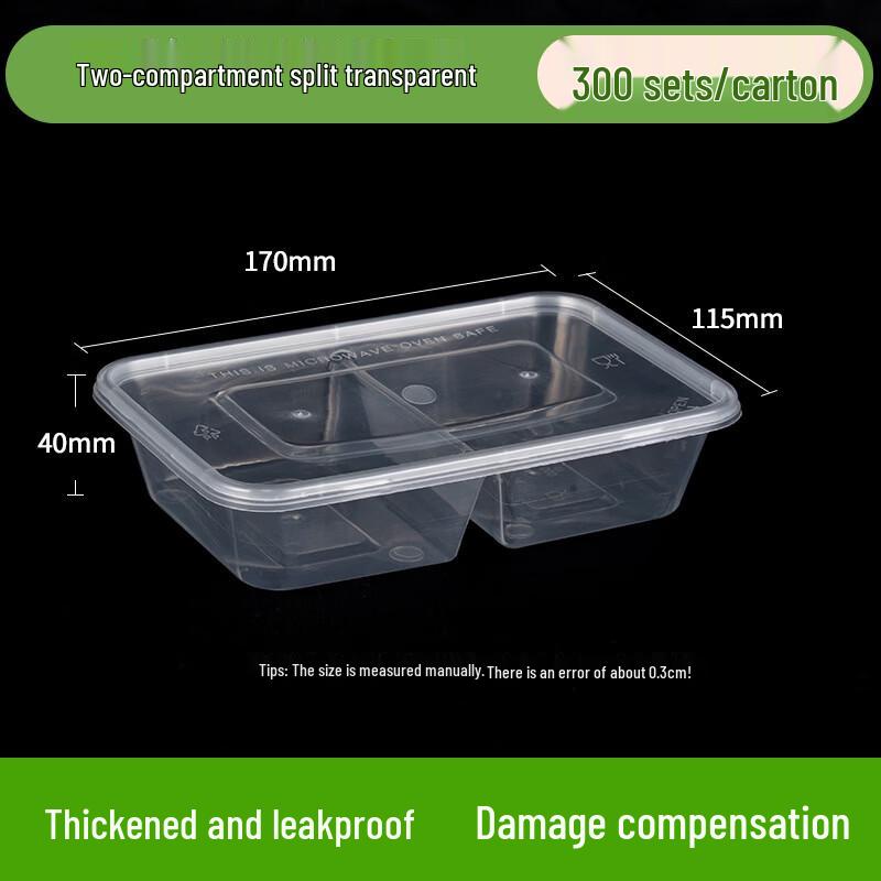 JingZhiFeng Square Disposable PP Meal Containers