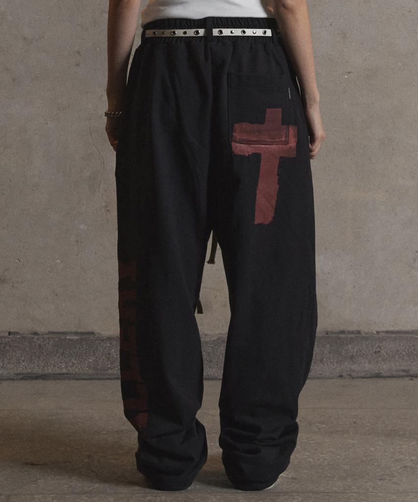 Garter Gallery Side Logo Cross Sweat Pants_Black