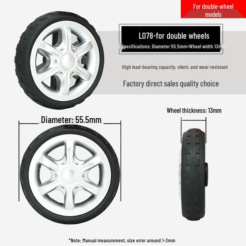 Universal Wheel Replacement for Luggage Suitcase: Leather Caster Rubber Roller Rim Repair Accessories