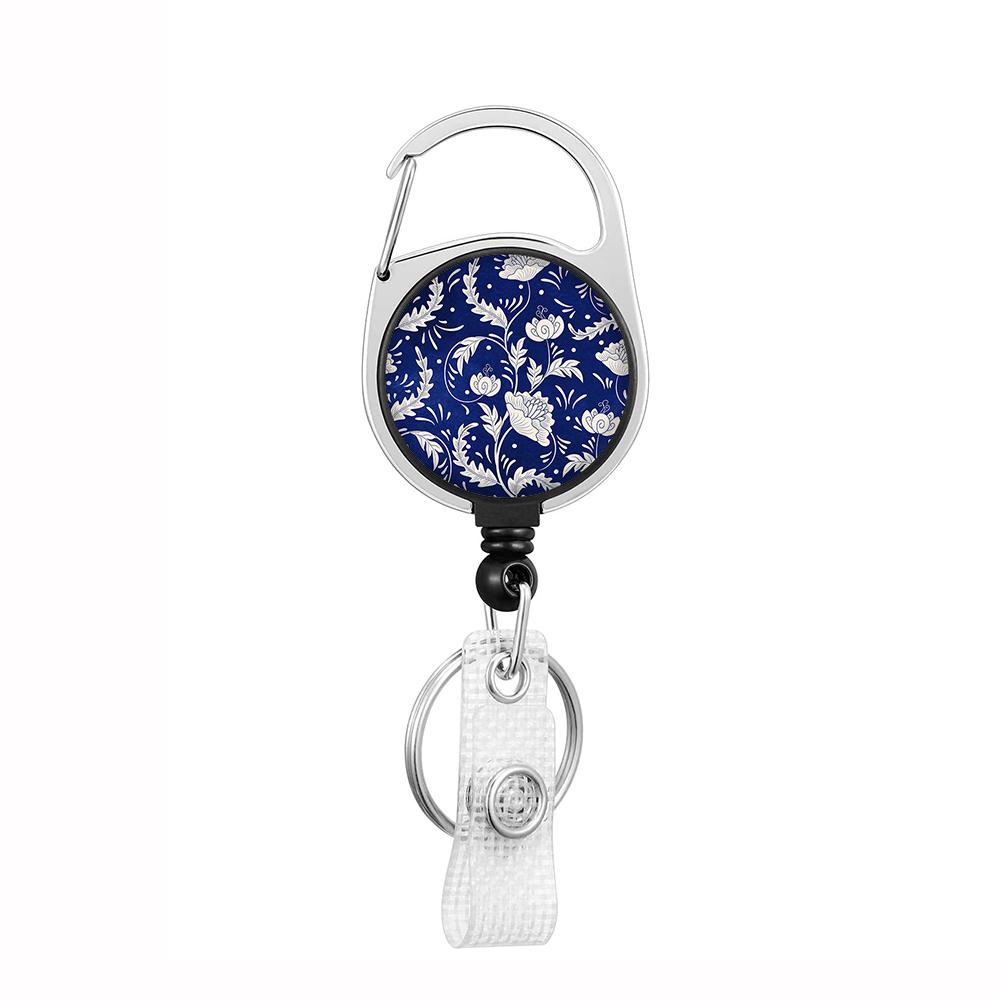 Plant Flowers Clip Lanyards ID Badge Holder Porta Credencial Lanyards Keychain Badge Reel Nurse Retractable Wholesale