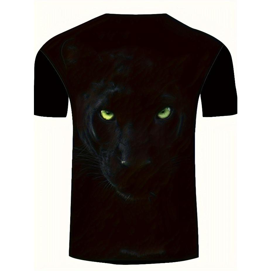 Fish Pattern Tee Tiger and Wolf 3D Printing T-shirt Men's Fashion Streetwear Tops Summer Short Sleeve Funny Tee Shirt