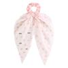 Versatile Floral Ribbon Bow Hair Tie - Korean Style Hair Accessory with Small Flowers for Women's Ponytails