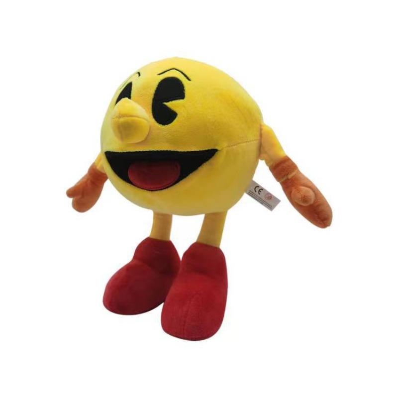 25cm Peluche Pac-Man Cartone Animato Bambola di Peluche Creativa Carina Ornamento per Divano Camera da Letto Cuscino Bambola Compagna per Dormire Regalo per Amici
