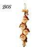 Christmas Decorations for Home Shop Wooden Santa Claus Hanging Ornament, 2D Flat Pattern Sign with Jute Xmas Tree Pendant Rope And Bell, Vintage Door