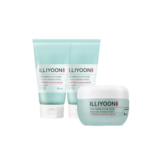 ILLIYOON Hyaluronic Moisture Cream Intensive Hydrating All-Season Set 100ml x3