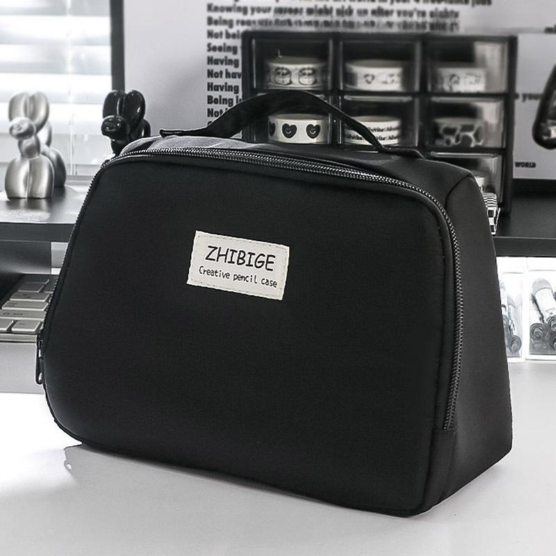 

Storage Bag with 9 Layers Large Capacity Pencil Case Minimalist Storage Bag Makeup Bag Student Stationery Storage чёрный