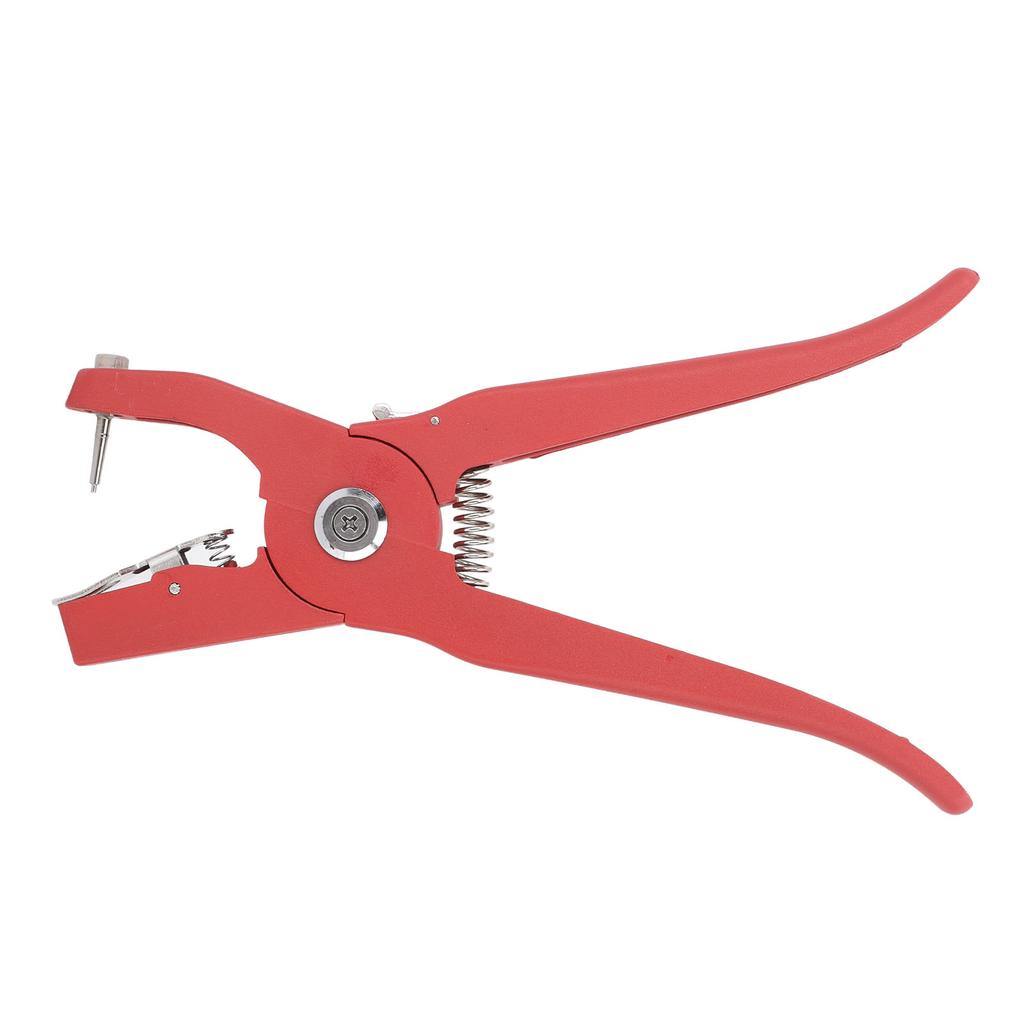 Livestock Ear Tag Pliers Red Ergonomic Anti Slip Handle Effort Saving Ear Tag Applicator for Pigs Goats Cattle Sheep