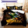3pcs Cartoon Z-Zeldas pattern bedding set duvet cover set includes duvet cover &pillowcases, perfect all season bedroom decoration & gift