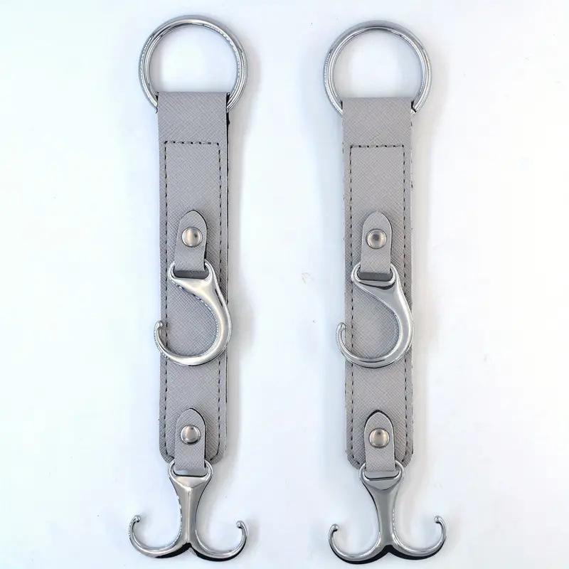 

Кожаный крючок для мусорного мешка на заднее сиденье автомобиля — металлический крючок с большой грузоподъемностью для хранения. 24.5*4.5cm (Single Piece) светло-серый