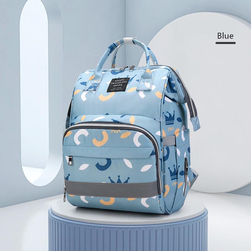 

рюкзак для мамы сумка для подгузников большая вместимость сумка для организации детская сумка для подгузников модная сумка с цветами сумка для мамы детские сумки для кормящей мамы синий