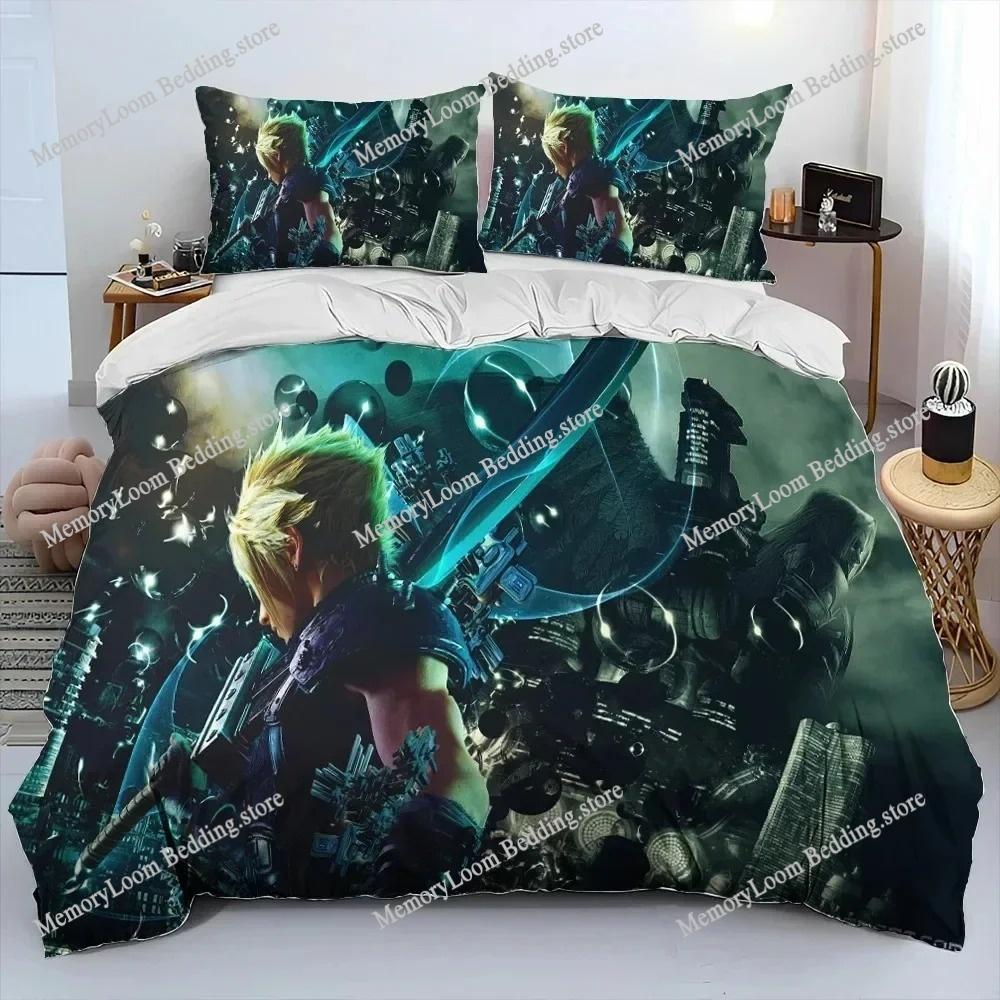 3D Printing Trendy Soft Final Fantasy Series Game Bedding Set Duvet Cover Pillowcase Comforter King/Queen Size Boys Adult Bed