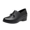Red Dragonfly Women's Genuine Leather Slip-On Flats - Comfortable, Soft Sole, Wedge Shoes for Summer, Two-Way Wear, Perfect for Moms