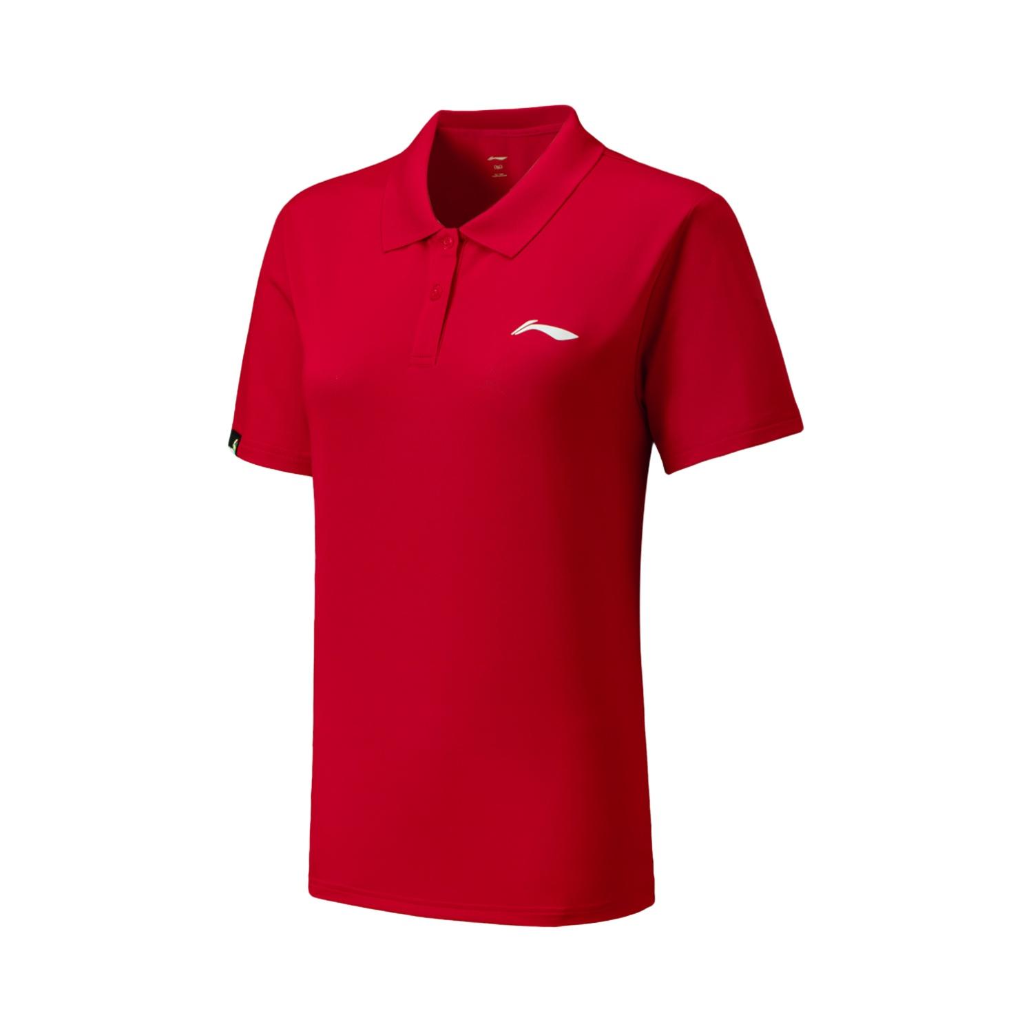 Женская рубашка-поло с коротким рукавом и вышитым логотипом серии Li Ning Badminton tops APLR126-5 M
