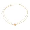 SHIXIN Sexy Double Layers Belly Chains Women Y2K Gold Color Metal Flower Bikini Waist Body Chain Summer Beach Vacation Jewelry