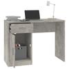 Desk with Storage Space Concrete Grey 100 x 40 x 73 cm Engineered Wood