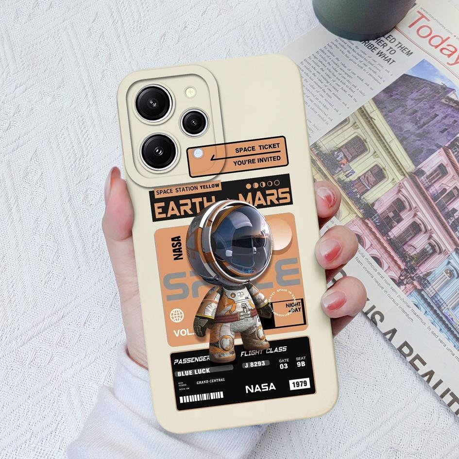 Για Xiaomi Redmi K60 12 10 9 8 9A 9C 10C 12C A1+ A2+ Κάλυμμα θήκης τηλεφώνου Αντικραδασμική ματ υγρή μαλακή σιλικόνη τσάντες τηλεφώνου αστροναύτη για Redmi προφυλακτήρες