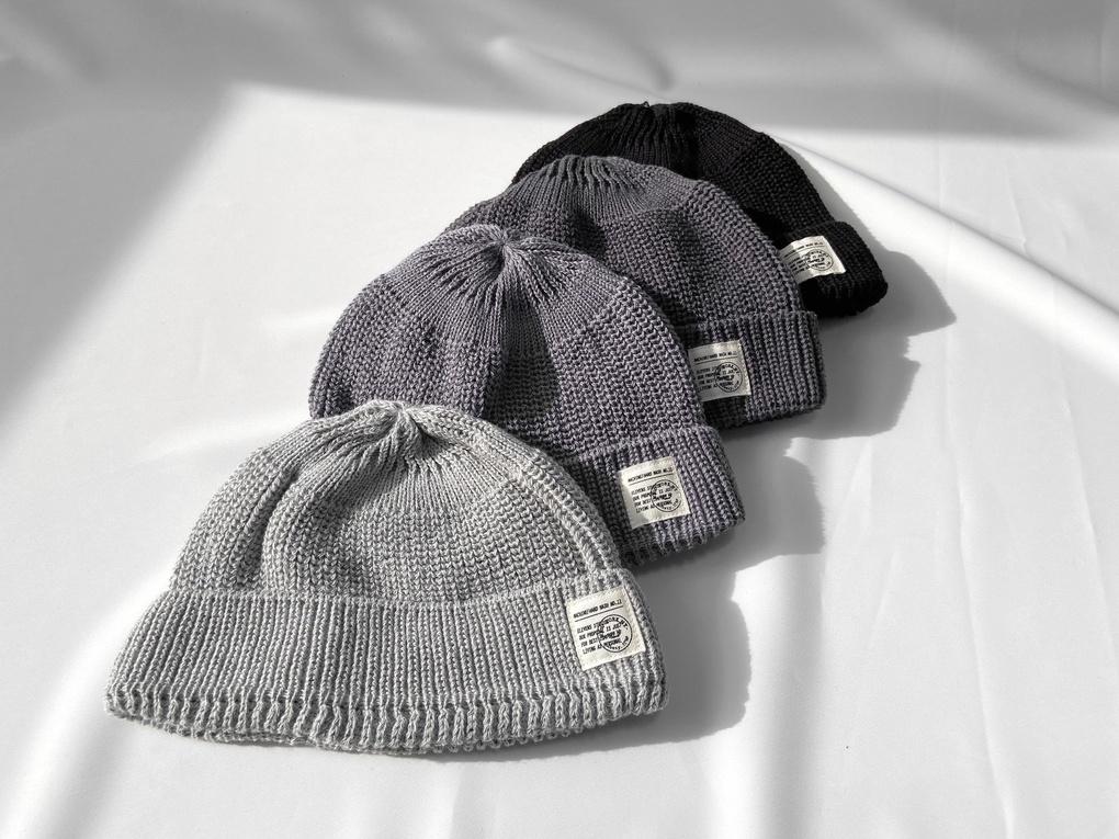 Women's and Men's Cotton Label Watch Beanie Fall Winter Plain Hat