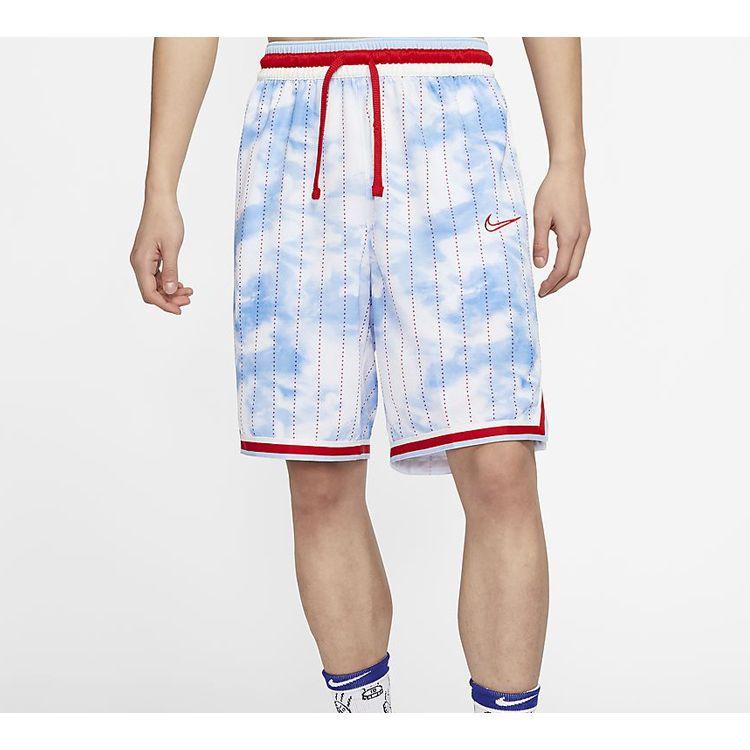 Nike Printed Basketball Training Shorts Men Bottoms Light-Blue BV9444-436