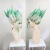 HAIRJOY Anime Dr.Stone Ishigami Senkuu Cosplay Wig Short Green Mix Synthetic  Hair