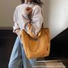 Embroidered Dachshund Canvas Bag Female Large Capacity Student Class Tote Bag Casual Versatile Shoulder Commuter Tote Bag