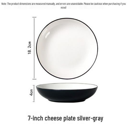 Nordic Style Ceramic Deep Round Plate - Creative Cheese & Tableware Set