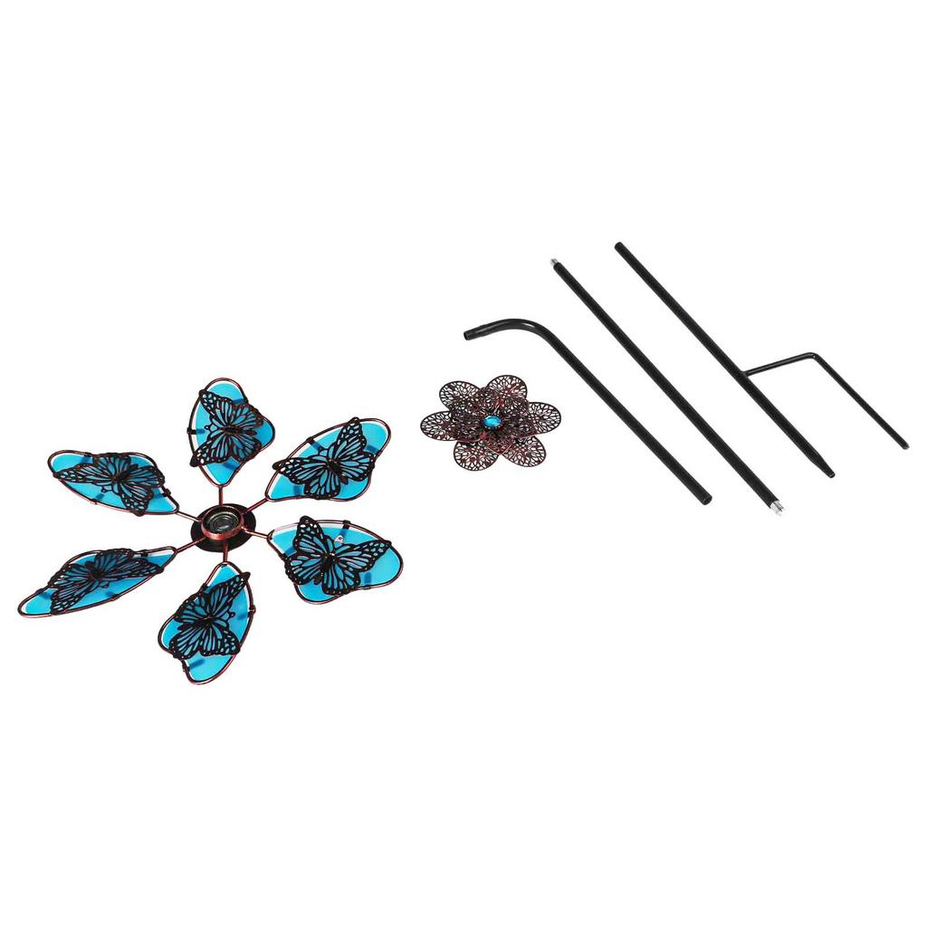 Decorative Butterfly Spinner Night Glow Spinner 1 Piece Butterfly Garden Decor Easy Installation Sturdy Metal Construction