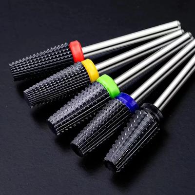 Schwarzer 5-in-1 Keramik-Nagelfräser für elektrische Fräsmaschine 3/32" Schaft Fräser Schnelles Entfernen von Acryl oder hartem Gel