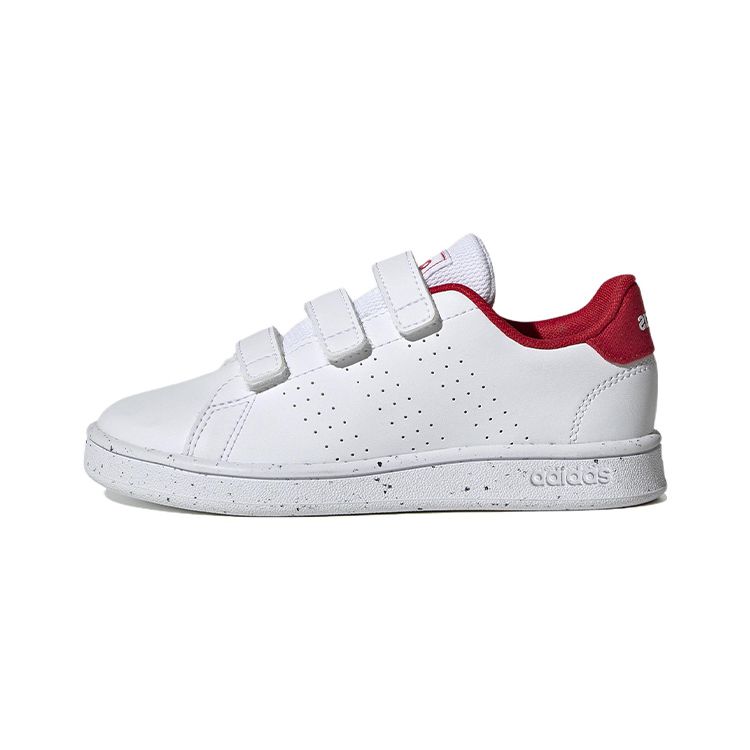 Adidas Neo Advantage Lifestyle Court Comfortable Versatile Low-Top Kids Skate Shoes Kids Sneakers White Red H06212