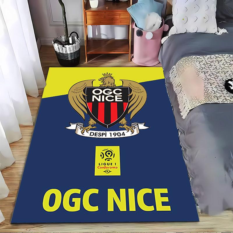 OGC Nice Logo Carpet Design suitable as a non-slip mat for the living room or bedroom sofa