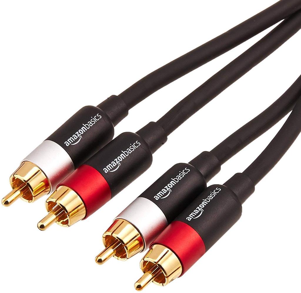 Amazon Basic RCA Audio Cable RCA Male 2 RCA Black 2.4m (2 - Male)