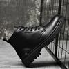 Mode Mode Bottes Homme Automne Hiver Bottes Homme Cuir Véritable Chaussures Décontractées Pour Homme Bottes de Moto Rétro Grande Taille 38-48