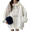 MEME XTRA Long Hoodie with Voluminous Logo Loose and Perfect for and Winter Women's Oversized, Sleeves, Print, Fit, Oversized, Comfortable, Casual,