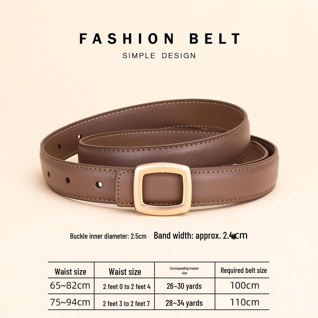 Women's Trendy Cowhide Jeans Belt - 2025 Elegant, Versatile Decorative Waistband